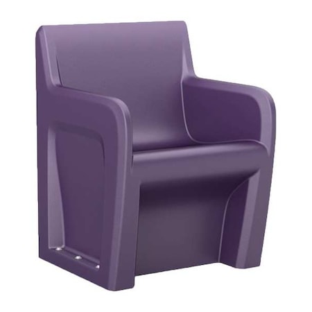 Arm Chair, Indigo Seat, 24 in W 24 in L 33 in H, Polyethylene Seat MPN:106484IG