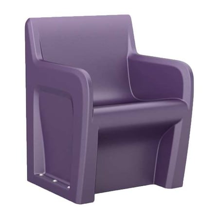 Arm Chair, Indigo Seat, 24 in W 24 in L 33 in H, Polyethylene Seat MPN:106484IGS