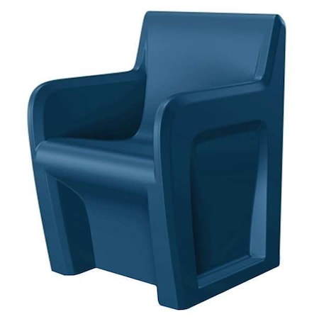 Sentinel Arm Chair, Slate Blue Seat, Slate Blue Back, 24