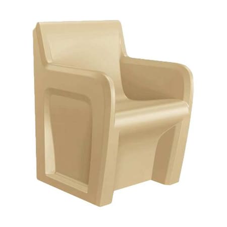 Arm Chair, Sand Seat, 24 in W 24 in L 33 in H, Polyethylene Seat MPN:106484SDS