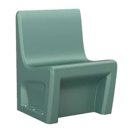 Armless Chair, Aqua Seat, 24 in W 24 in L 33 in H, Polyethylene Seat MPN:116484AQS
