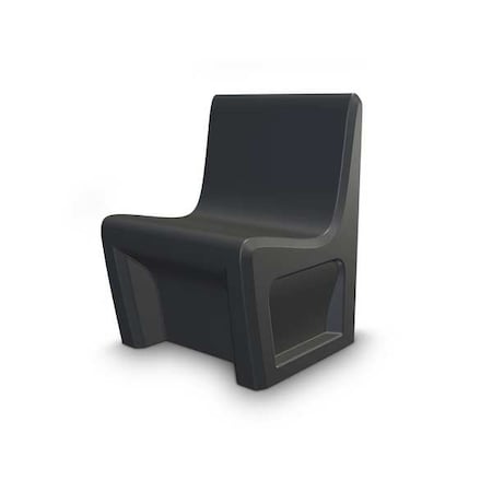 Sentinel Chair, Black Seat, Black Back, 24 in W 24