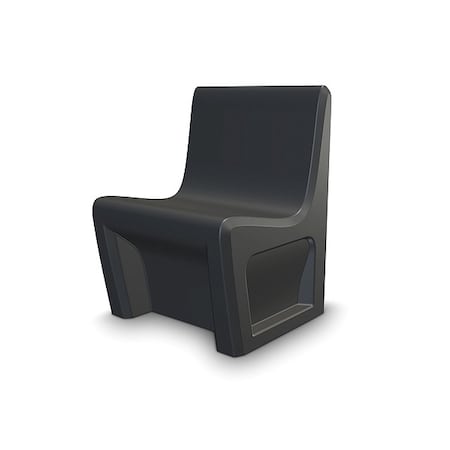 Sentinel Chair, Black Seat, Black Back, 24 in W 24