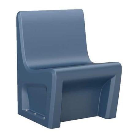 Armless Chair, Midnight Blue Seat, 24 in W 24 in L 33 in H, Polyethylene Seat MPN:116484MBS