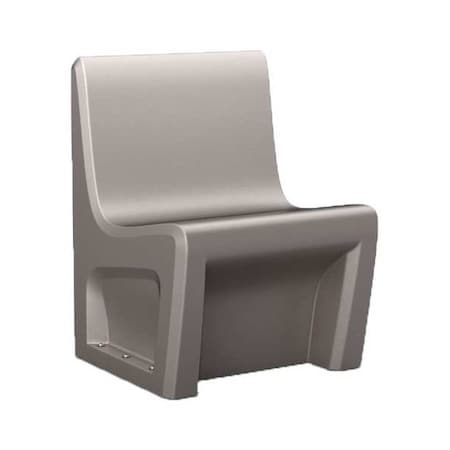 Armless Chair, Stone Gray Seat, 24 in W 24 in L 33 in H, Polyethylene Seat MPN:116484SG