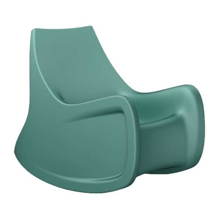 Rocking Chair, Aqua Seat, 30 in W 45 in L 40 in H, Polyethylene Seat MPN:146484AQ
