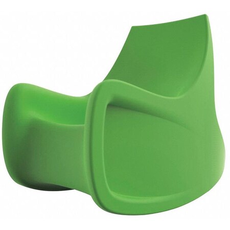 Radial Rocking Chair, Green Seat, Tan Back, 30 in W 45