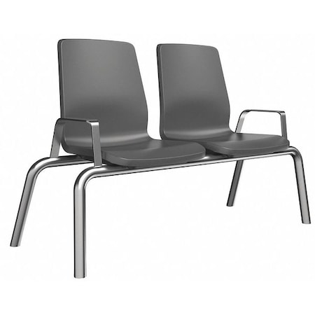 Beam Seating, Black Seat, Black Back, 30 in W 30 in L 36