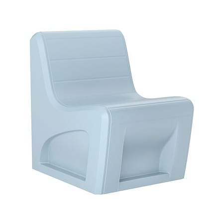 Sync Slim Chair with Door, Blue Seat, 25 in W 32 in L 33 in H, Polyethylene Seat MPN:272BGS