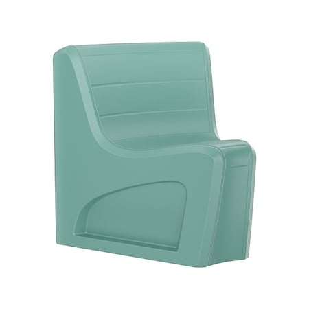 Sync Wedge Chair with Door, Aqua Seat, 31 in W 32 in L 33 in H, Polyethylene Seat MPN:274AQS