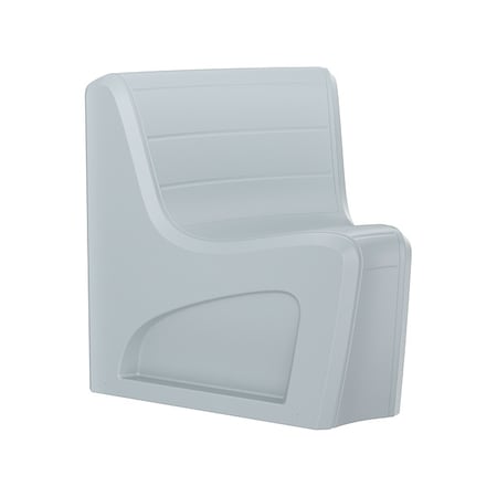 Sync Wedge Chair with Door, Gray Seat, 31 in W 32 in L 33 in H, Polyethylene Seat MPN:274GYS