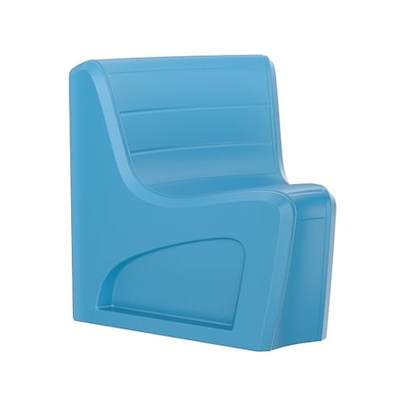 Sync Wedge Chair, Slate Blue Seat, 31 in W 32 in L 33 in H, Polyethylene Seat MPN:274SB