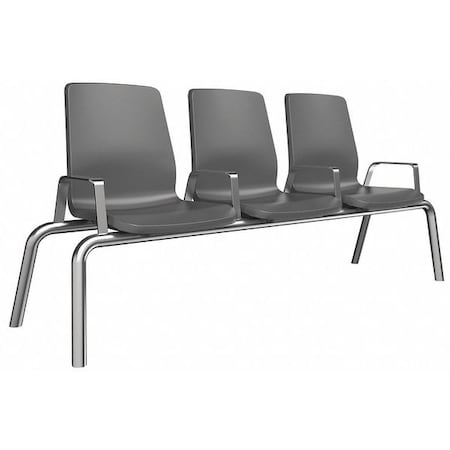 Beam Seating, Black Seat, Black Back, 30 in W 30 in L 36