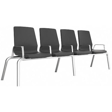 Beam Seating, Black Seat, Black Back, 30 in W 30 in L 36