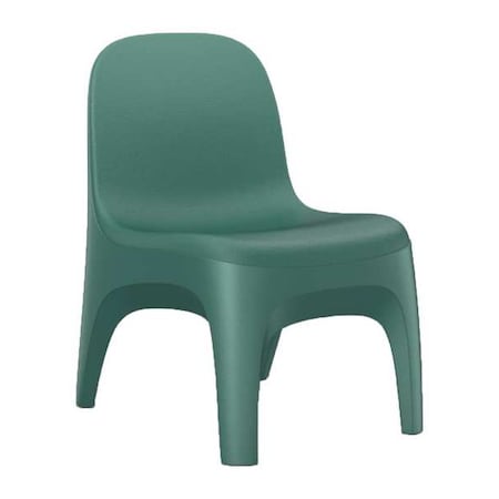 Armless Chair, Aqua Seat, 22 in W 26 in L 32 in H, Polyethylene Seat MPN:6484AQ