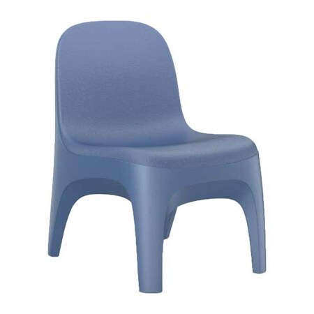 Armless Chair, Midnight Blue Seat, 22 in W 26 in L 32 in H, Polyethylene Seat MPN:6484MB