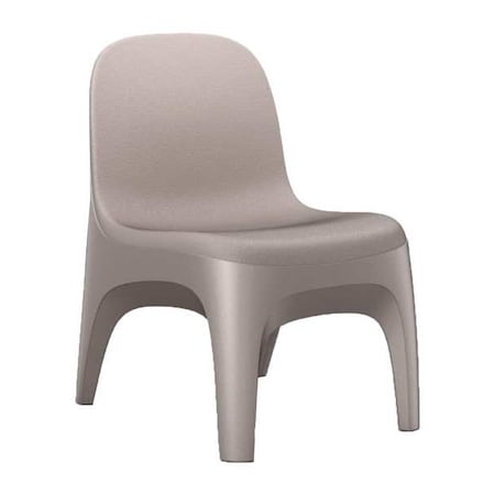 Armless Chair, Stone Gray Seat, 22 in W 26 in L 32 in H, Polyethylene Seat MPN:6484SG