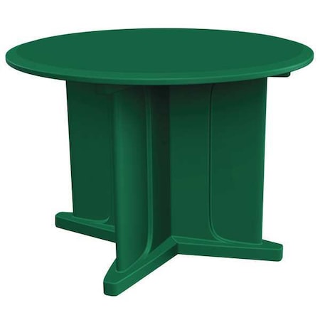 Circle Table, 42 in W, 42 in L, 31 in H, Polyethylene Top, Green MPN:66749GN