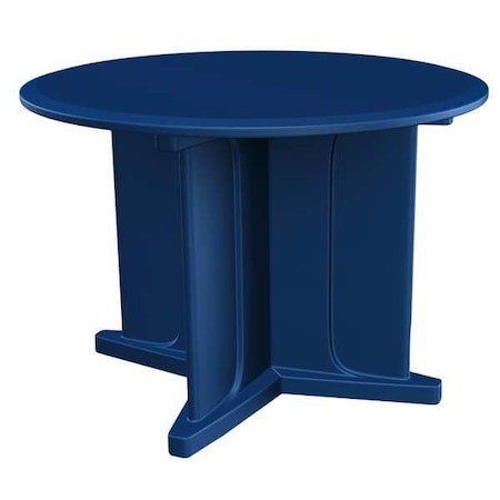 Circle Table, 42 in W, 42 in L, 31 in H, Polyethylene Top, Slate Blue MPN:66749SB