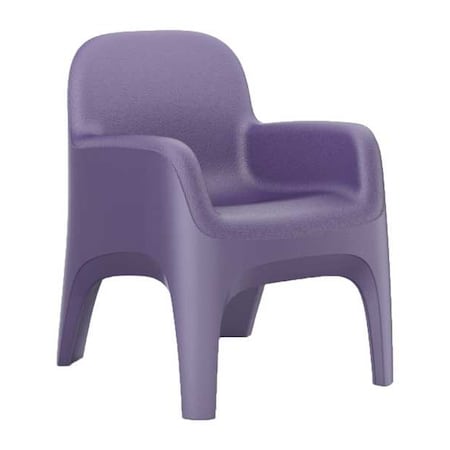 Arm Chair, Indigo Seat, 25 in W 26 in L 32 in H, Polyethylene Seat MPN:7484IG