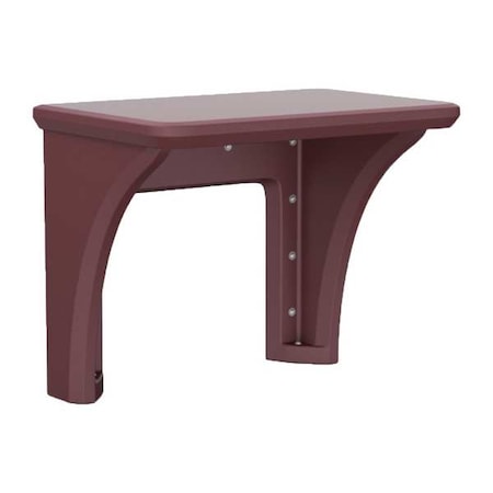 Wall-Mount Desk, 24 in D X 29 in H, 36 in W X Burgundy MPN:7605BY