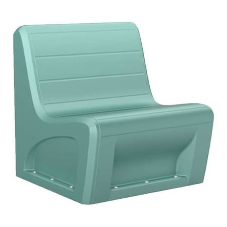 Sectional Chair, Aqua Seat, 31 in W 32 in L 33 in H, Polyethylene Seat MPN:96484AQ