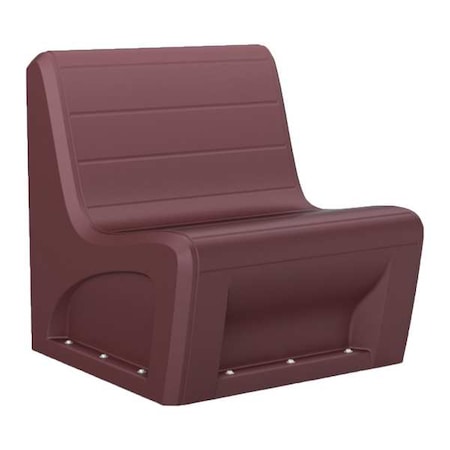 Sectional Chair, Burgundy Seat, 31 in W 32 in L 33 in H, Polyethylene Seat MPN:96484BYS