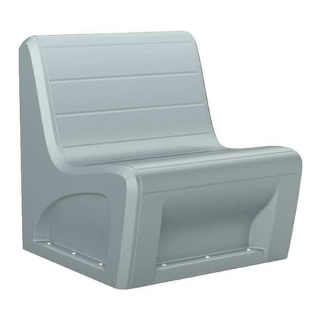 Sectional Chair, Gray Seat, 31 in W 32 in L 33 in H, Polyethylene Seat MPN:96484GYS