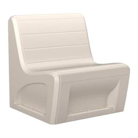 Sectional Chair, Stone Gray Seat, 31 in W 32 in L 33 in H, Polyethylene Seat MPN:96484SG