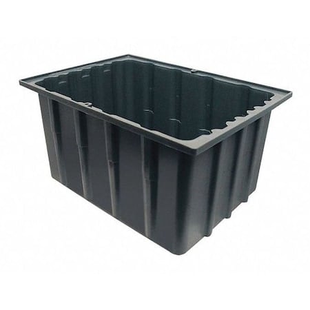 Stack & Nest Storage Container, 15 gal, 23 in L x 17-1/2 in W x 11-1/2 in H, Gray, Polypropylene MPN:7268