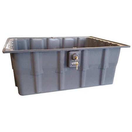 Storage Container, Polypropylene, Gray, 11-1/2 in H, 17-1/2 in W, 23 in L MPN:7268M