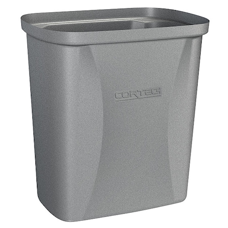 Cobra Mini Can 2-1/2 gal Rectangular Institutional Plastic Can, Gray, None, Plastic, 7 7/8 in MPN:710BG
