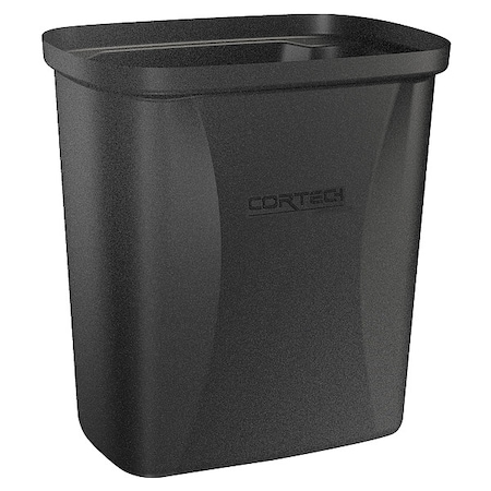 Cobra Mini Can 2-1/2 gal Rectangular Institutional Plastic Can, Black, None, Plastic, 7 7/8 in MPN:710BK