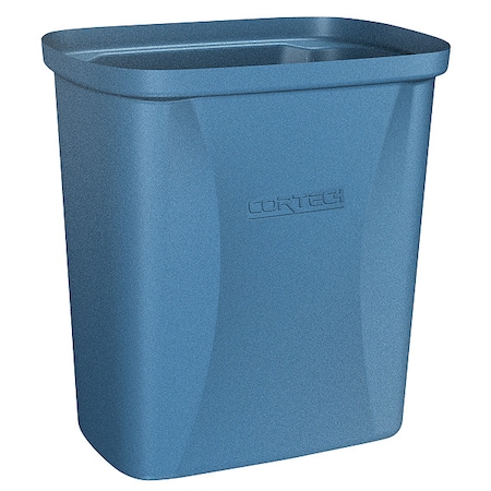 Cobra Mini Can 2-1/2 gal Rectangular Institutional Plastic Can, Blue, None, Plastic, 7 7/8 in MPN:710BL