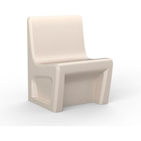 Cortech USA Sentinel Armless Chair Floor Mount Stone Gray 116484SG