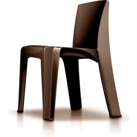 Cortech USA Razorback Heavy Duty All Plastic Stack Chair Brown 86484BN