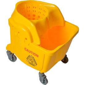 Cortech® USA Jail Safe Mop Bucket with Mesh Wringer 35 Qt. Capacity Yellow 1016