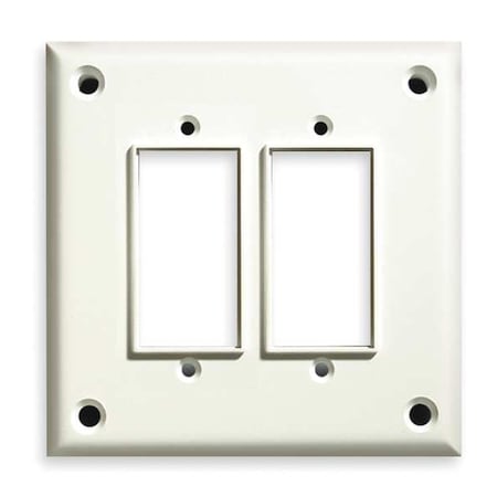 Double Ground Fault Interrupter Wall Plates and Covers, Number of Gangs: 2 Textured Finish, White MPN:TPDGF
