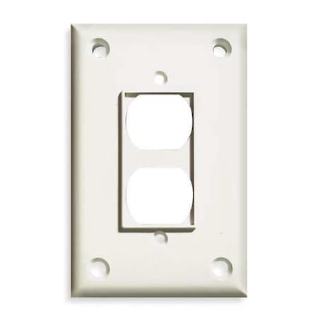 Duplex Wall Plates and Covers, Number of Gangs: 1 Polycarbonate and Nylon Blend, Textured Finish MPN:TPDR