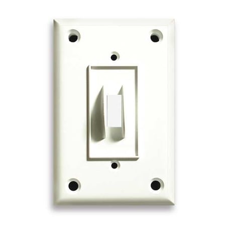 Single Switch Wall Plates and Covers, Number of Gangs: 1 Polycarbonate and Nylon Blend, White MPN:TPSS