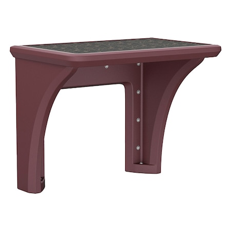 Wall-Mount Desk, 29 in H, Burgundy MPN:7603BY