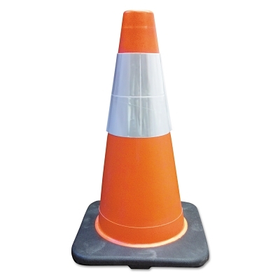 18IN Traffic Cone 6IN Upper Collar Org w/Blk Ba MPN:03-500-21