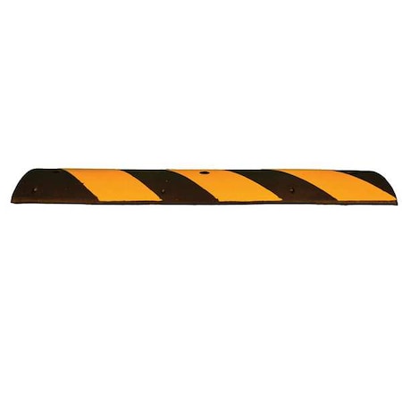 Speed Bump, Rubber, 4 ft Length, Yellow Stripe MPN:2054SB
