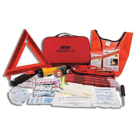 Deluxe Roadside Emergency Kit with Warning Triangle, 79-Piece, Carrying Case MPN:95-07-57