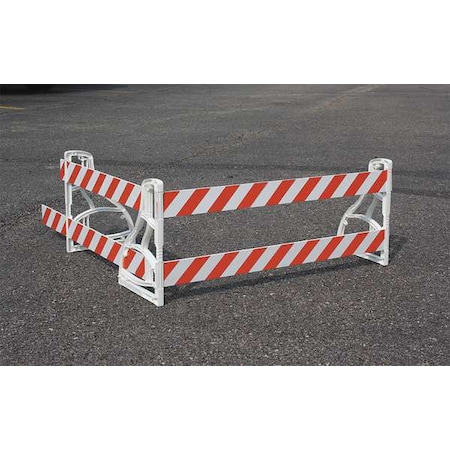 P-Cade Barricade Kit, Polypropelene, Engineer, 36 in Height, 72 in Length, Orange/White MPN:97-1700-6G