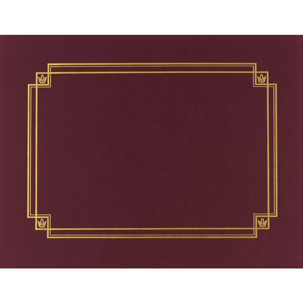 Great Papers! Linen Certificate Covers, 12in x 9 3/8in, Burgundy, Pack Of 3 MPN:939503