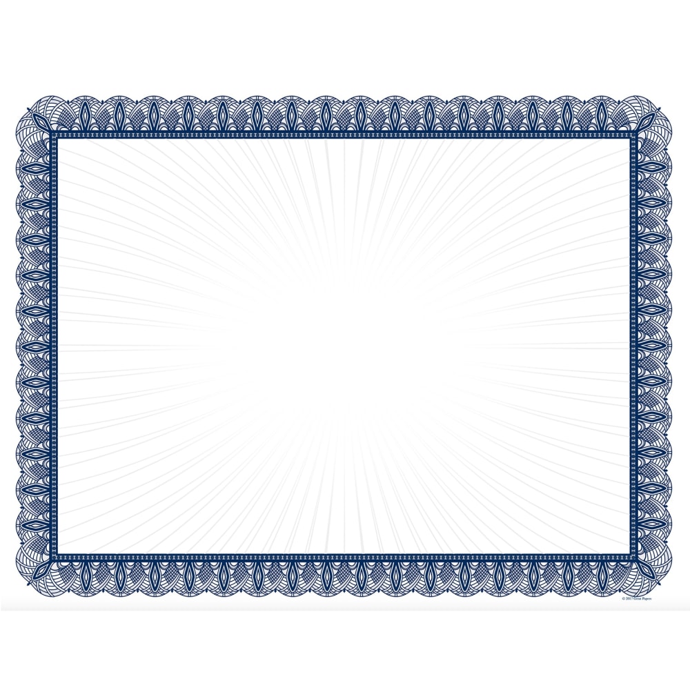Great Papers! Value Certificate, 8 1/2in x 11in, Blue, Pack Of 100 MPN:961033