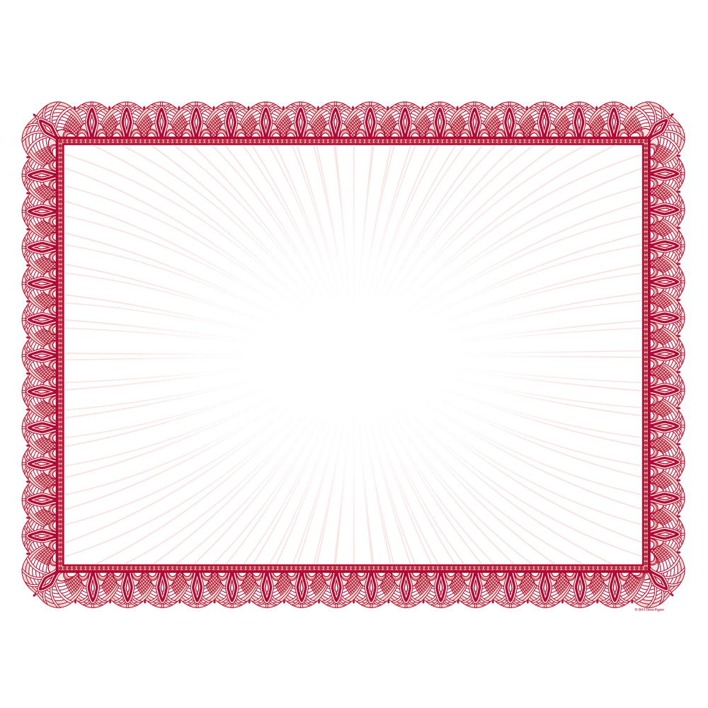 Great Papers! Value Certificate, 8 1/2in x 11in, Red, Pack Of 100 MPN:961034
