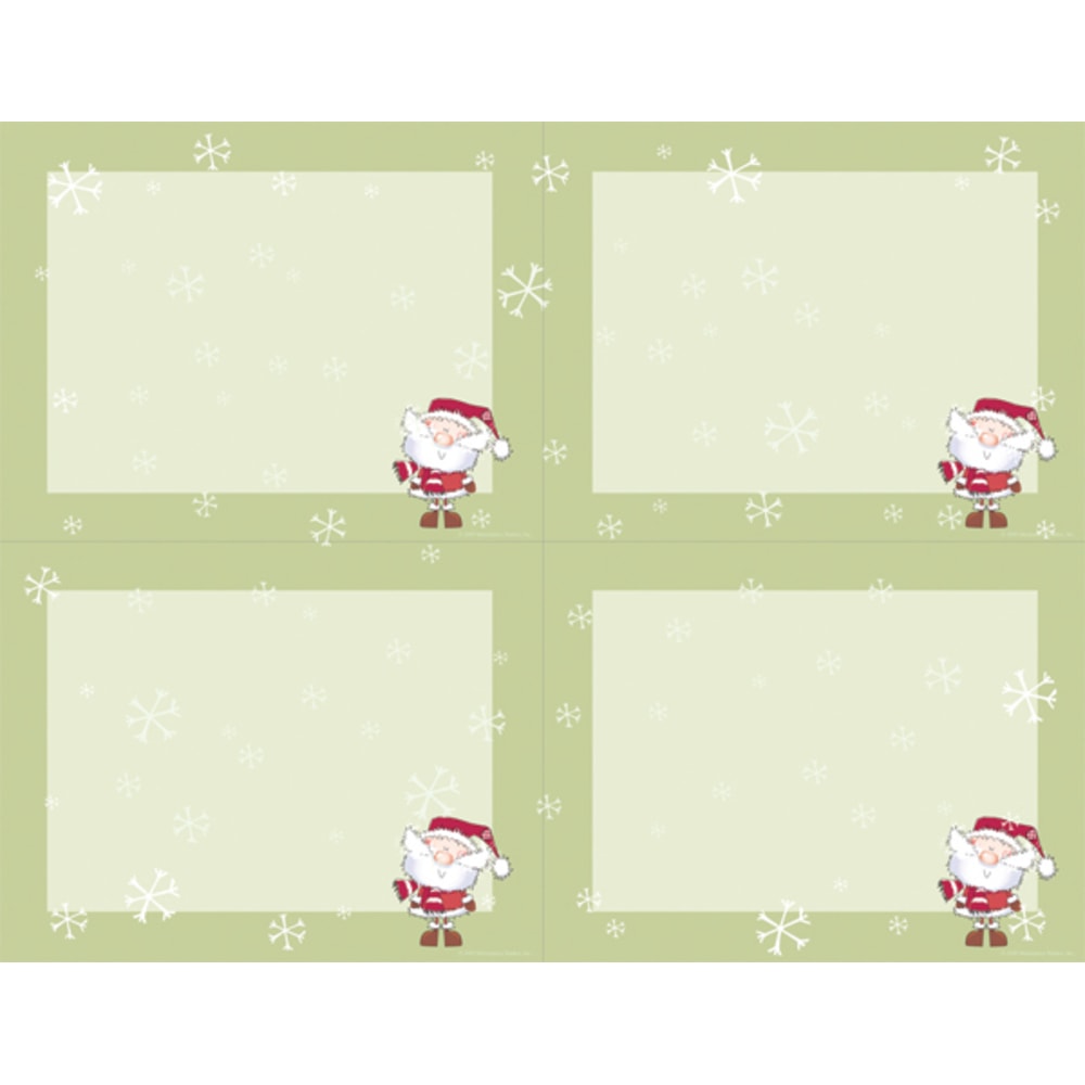 Great Papers! Holiday Postcards, 4-Up, 8 1/2in x 11in, Merry Christmas Santa, Pack Of 80 MPN:2011846PK2