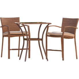 Bridgeport™ Lakewood Ranch 3 Piece Outdoor Bistro Set Brown C594BP88ABTE